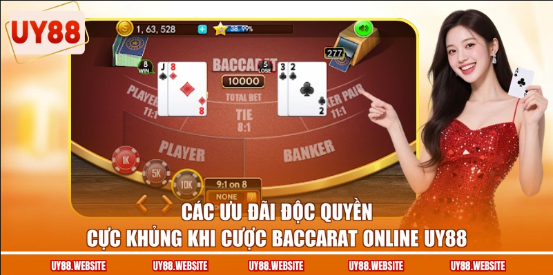 Các ưu đãi độc quyền cực khủng khi cược Baccarat online UY88 Các ưu đãi độc quyền cực khủng khi cược Baccarat online UY88